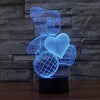 Coolzon Lampada 3D LED Illusion Lampada da comodino Lampade di ricarica USB