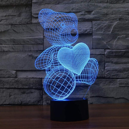 Coolzon Lampada 3D LED Illusion Lampada da comodino Lampade di ricarica USB