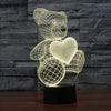Coolzon Lampada 3D LED Illusion Lampada da comodino Lampade di ricarica USB