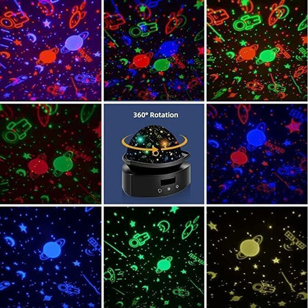 Moredig Proiettore Stella Luce Notturna, Proiettore Stellato Rotante