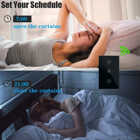 Wi-Fi Curtain Switch, Smart Touch Switch, Controllo Remoto e Vocale