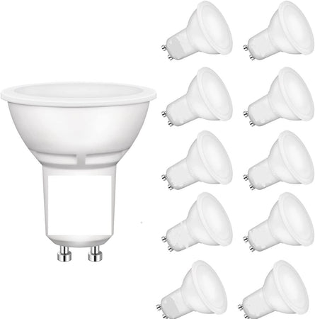 Lampadine LED GU10 5W (10 Pezzi),Luce Bianco Caldo 3000K ,Pari a Faretto Alogeno