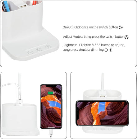 OWWASD Lampada da scrivania, Lampada da tavolo accattivante 3 modalità