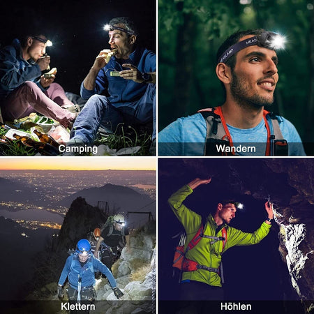 Lampada frontale a LED Fwiull con batteria da 1500 mAh