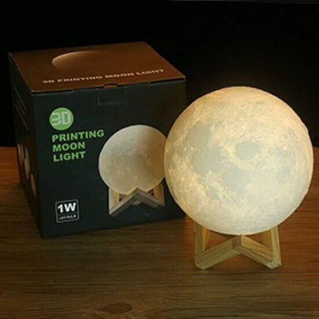 Lampada lunare, stampa 3D Luce lunare, Luce notturna Lampada fredda Lampada luna