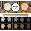 Lampada lunare, stampa 3D Luce lunare, Luce notturna Lampada fredda Lampada luna