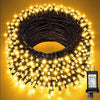 66ft 200 luci natalizie a LED per interni ed esterni, luci bianche calde