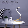 SENFAY Lampada da tavolo a LED a spirale, lampada da comodino moderna