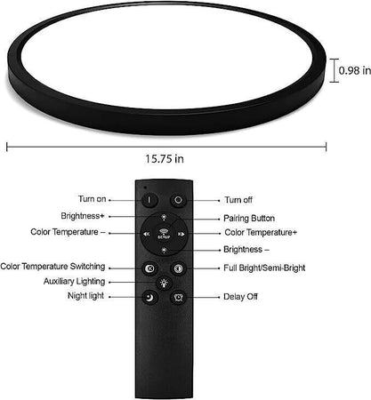 Plafoniera LED da 28W 3000K/4000K/6500K 3CCT Selezionabile, Plafoniera LED 2 pz