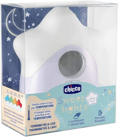 Chicco Luce Termometro Stella, Anti Buio, Bianco, 858 cubic_centimeters, 0.18