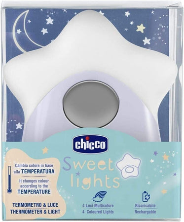Chicco Luce Termometro Stella, Anti Buio, Bianco, 858 cubic_centimeters, 0.18