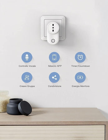 Maxcio Presa Intelligente WiFi, 4 pz Presa Compatibile con Alexa e Google Home
