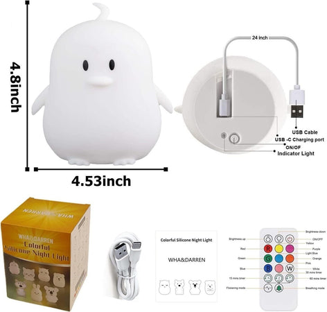 Luce notturna per bambini Luce notturna in silicone Luce notturna in silicone