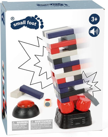 Gioco divertente con torre traballante dinamite in legno Small Foot con blocchi