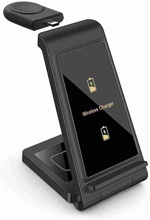 Caricabatterie wireless da 15 W Supporto pieghevole 3 in 1 for IPhone 14 13 12
