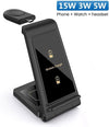 Caricabatterie wireless da 15 W Supporto pieghevole 3 in 1 for IPhone 14 13 12