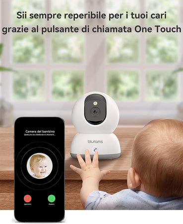 blurams Telecamere Wifi Interne 2K,Videocamera Sorveglianza Interno Wifi