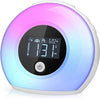 Altoparlante Bluetooth con luce sveglia, Lampada da tavolo Sveglia, Lampada