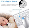 Tastiera e mouse senza fili ultra sottile azerty 2.4G Silent Compact Tastiera