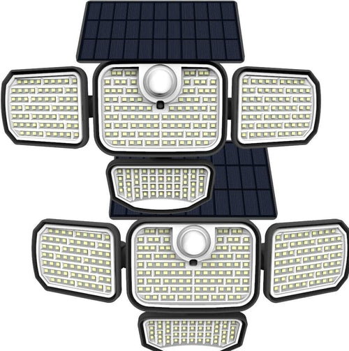 Luci a energia solare, 2 PK 3 teste 286 LED per esterni con sensore di movimento