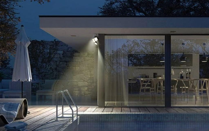 Luci a energia solare, 2 PK 3 teste 286 LED per esterni con sensore di movimento