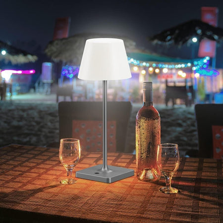 FRAPOW Lampada da tavolo senza fili - Ricaricabile LED Eye-Protect Lampada