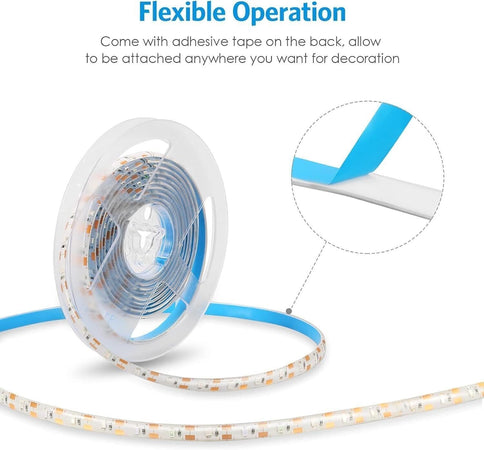 ANDOWL Striscia LED Solare Esterna, Colorati Luci Led Light Strip 5 Metri, Luce