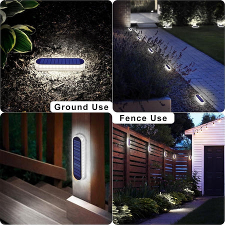DetarZinLED Luci Solari Esterno, Luce Solare LED Esterno IP68 Impermeabili