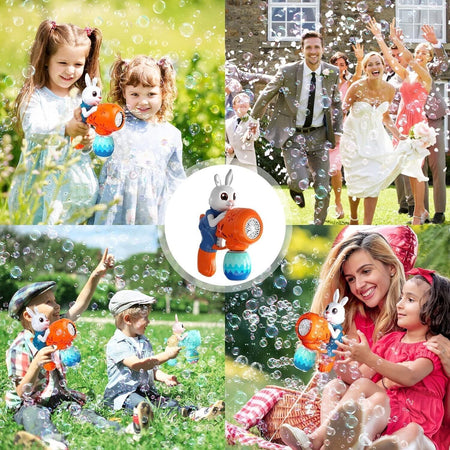 Pistola per Bolle per Bambini Bunny Macchina per Bolle per Bambini 1-3