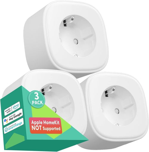 Meross Presa Smart WiFi, Presa Intelligente WiFi 16A 3840W, Smart Plug (Type F)