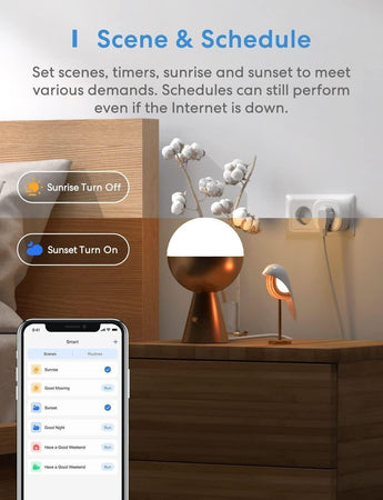 Meross Presa Smart WiFi, Presa Intelligente WiFi 16A 3840W, Smart Plug (Type F)