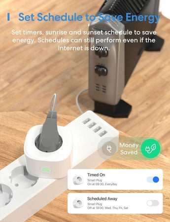 Meross Presa Smart WiFi, Presa Intelligente WiFi 16A 3840W, Smart Plug (Type F)