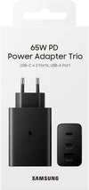 SAMSUNG EP-T6530 Caricabatterie Tre Porte Super Fast Charging Trio (65W), Nero