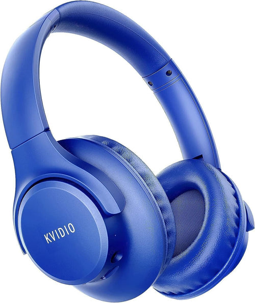 KVIDIO Cuffie Wireless Bluetooth 5.2, 55 ore Vestibilità Comoda Pieghevoli