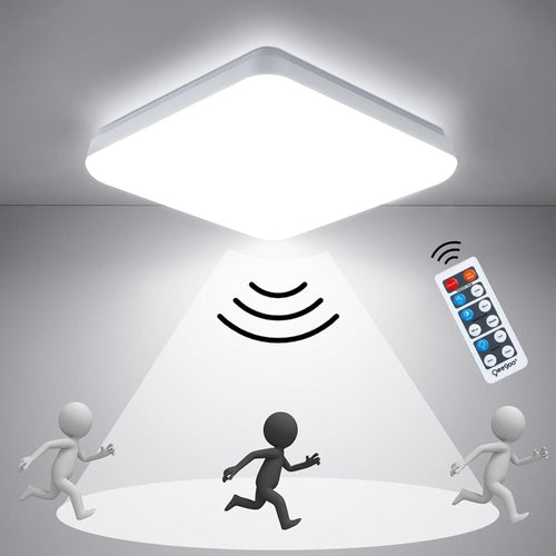 Lampada da soffitto LED, 15W LED Sensore di luce a Plafoniera movimento, 1500lm