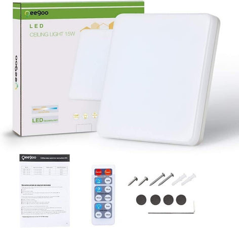 Lampada da soffitto LED, 15W LED Sensore di luce a Plafoniera movimento, 1500lm