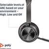 Poly - Cuffie USB-C Voyager Focus UC con supporto (Plantronics) - Bluetooth