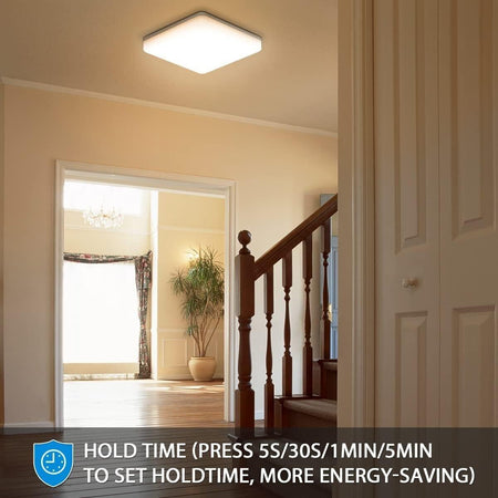 Lampada da soffitto LED, 15W LED Sensore di luce a Plafoniera movimento, 1500lm