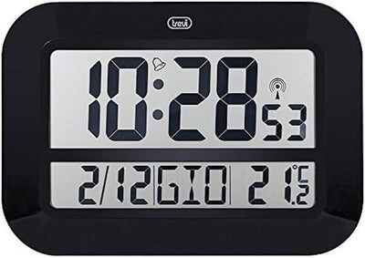 OROLOGIO DIGITALE DA PARETE RADIOCONTROLLATO CON GRANDE DISPLAY 46 CM TREVI nero