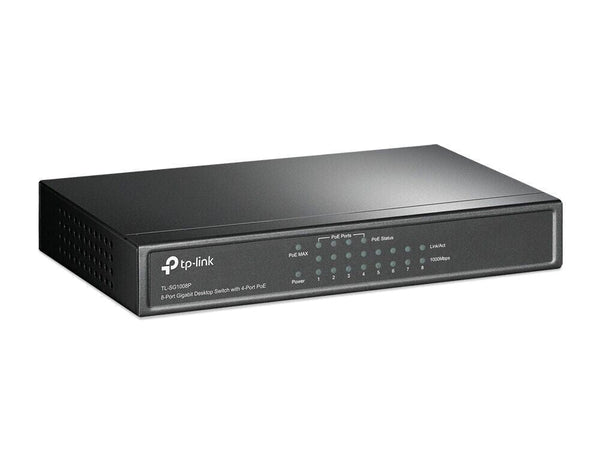 Switch PoE TP-Link Gigabit a 8 porte, 4 porte PoE+ fino a 30 W per ciascuna