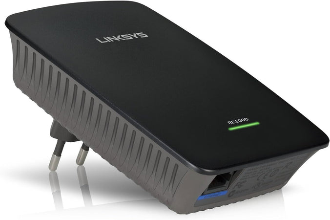 Linksys RE1000-EU Wireless-N Range Extender, Nero amplificatore di rete