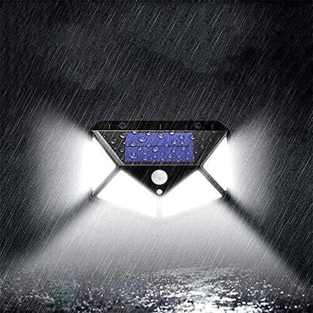 Faro faretto lampada luce da Esterno 100 Led solare con sensore movimento