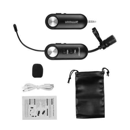 Ammoon U260 Versione per cellulare UHF Microfono wireless multiuso Lavalier