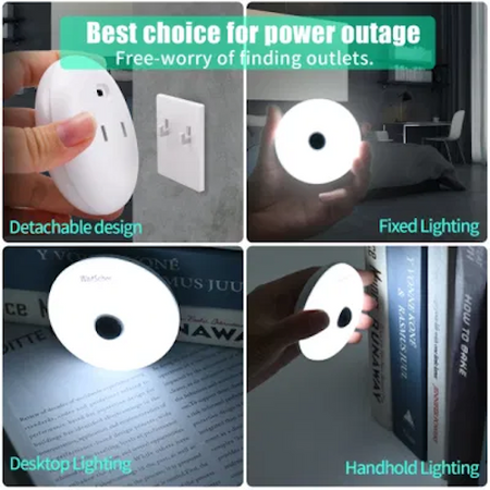 Luce notturna portatile, luci notturne a LED bianco caldo Sensore dal crepuscolo