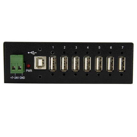 StarTech Hub USB 2.0 a 7 porte, Hub USB-A industriale in metallo con protezione