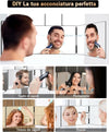JUSRON Specchio Trucco a 3 Vie, Portatile Specchio a 360 Gradi Capelli, Specchio