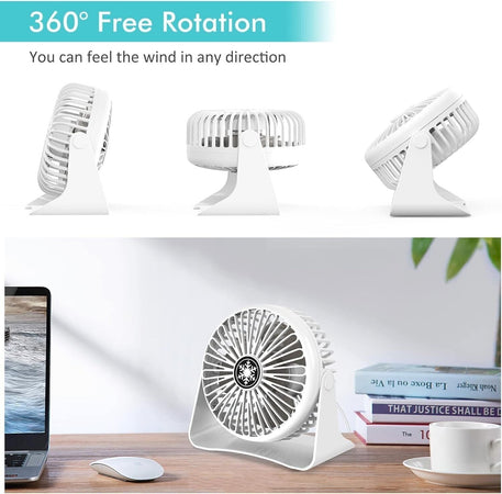 Ventilatore USB, Mini USB Ventilatore Silenzioso, Regolabile 3 Velocità