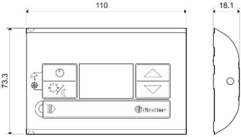Finder Termostato elettronico a parete digitale TEMPERATURA DISPLAY 1T31
