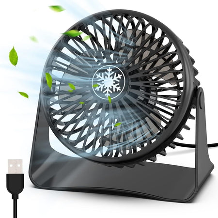 Mini Ventilatore USB Portatile Con Collo Flessibile – Silicone, Pale In EVA, Alimentazione Da PC/Power Bank - 2