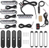 4 in 1 Lampada di Emergenza Strobo 18 Modalità con Interruttore 4X6 LED Barra